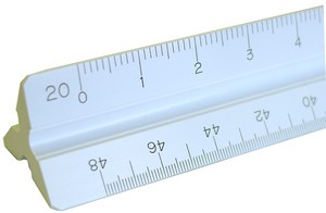 Pacific Arc 92121 12" White Engineering Scale