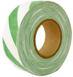 Green/White Striped Survey Flagging Tape Ribbon