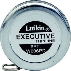 Lufkin W606PD 1/4" x 6' Executive Diameter Steel Tape 