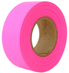 Presco "Texas" Pink Glo Survey Flagging Tape Ribbon
