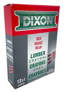 Dixon 52012 Red Lumber Crayons 12/Box