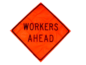 48" "WORKERS AHEAD" Sign