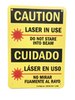 Laser Warning Placard